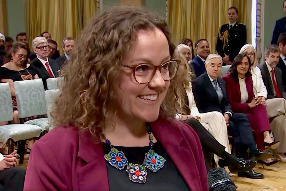 Alty swears her allegiance as part of Tuesday's ceremony. Image: CPAC